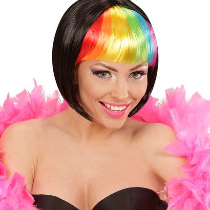 Widmann SRL Regenboog rave pruikjes