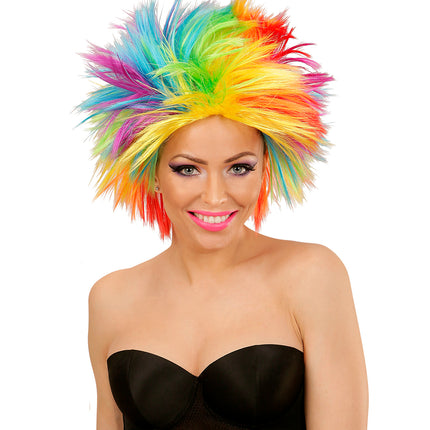 Widmann SRL Regenboog spike pruikjes