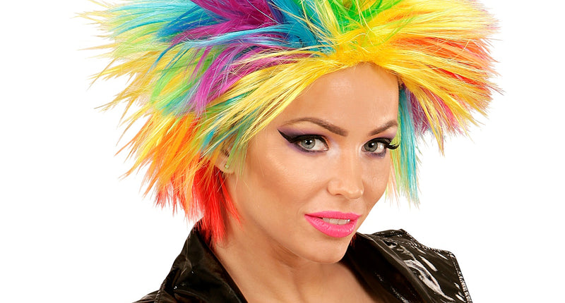 Widmann SRL Regenboog spike pruikjes