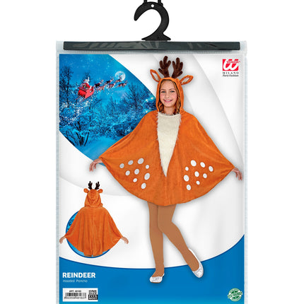 Widmann SRL Rendier poncho met muts kinderen