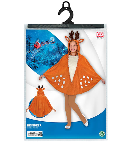 Widmann SRL Rendier poncho met muts kinderen