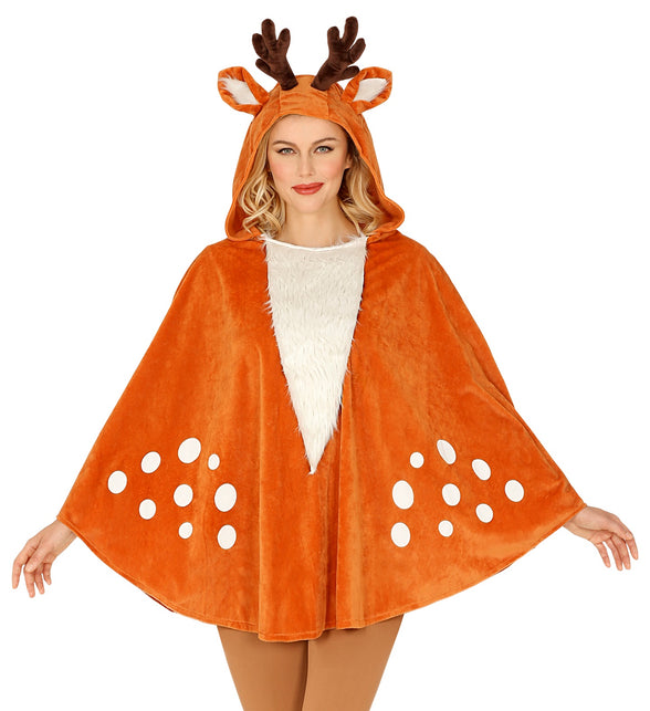 Widmann SRL Rendier poncho met muts volwassenen