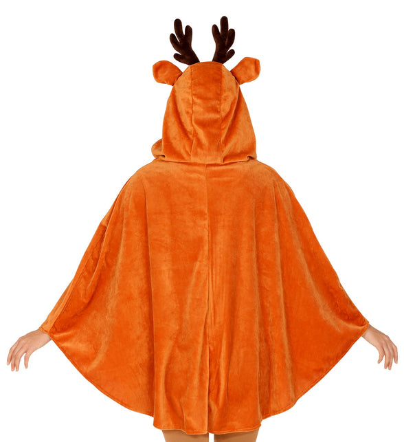 Widmann SRL Rendier poncho met muts volwassenen