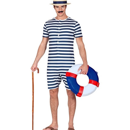 Widmann SRL Retro badpak - blauw / wit Robin