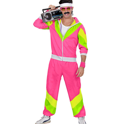 Widmann SRL Retro trainingspak roze/geel