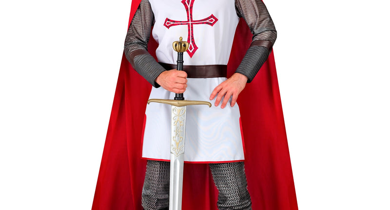 Widmann SRL Ridderkostuum  tuniek met capuchon en riem en cape