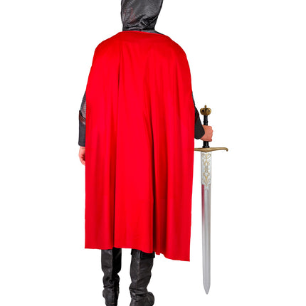 Widmann SRL Ridderkostuum  tuniek met capuchon en riem en cape