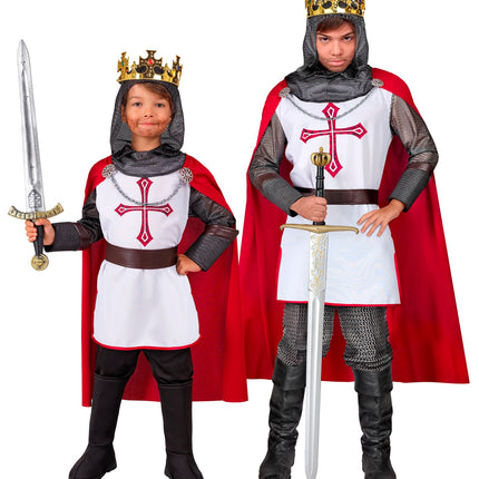 Widmann SRL Ridderkostuum voor kinderen  tuniek met kap en riem en cape