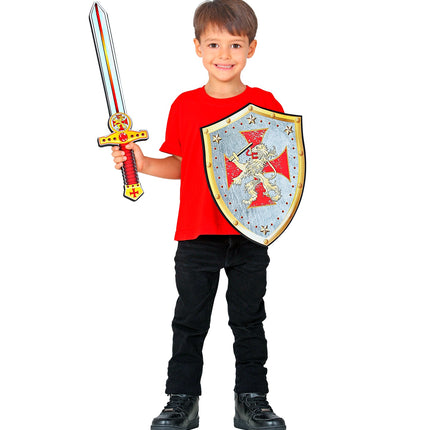 Widmann SRL Ridderschild met zwaard voor kinderen