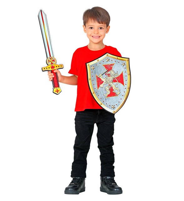 Widmann SRL Ridderschild met zwaard voor kinderen