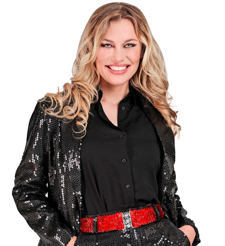 Widmann SRL riem pailletten rood