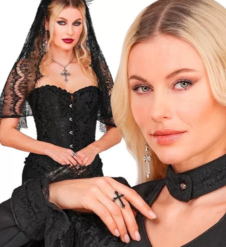 Widmann SRL Ring kruis zwart kostuum Olivia