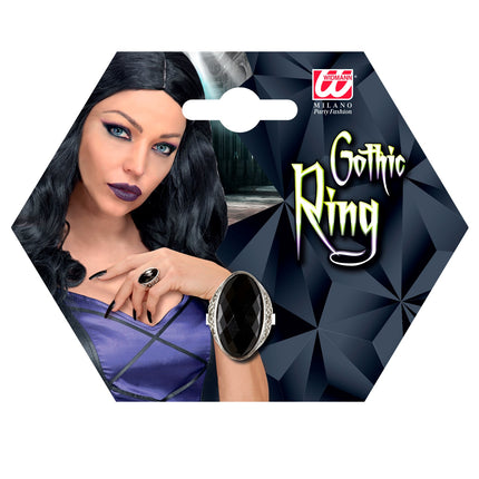 Widmann SRL Ring met zwarte steen