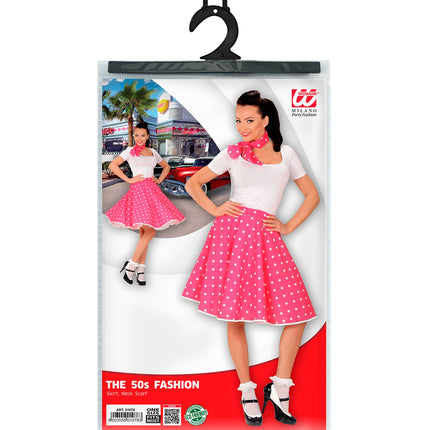 Widmann SRL Rock en Roll rokje roze met halsbandje