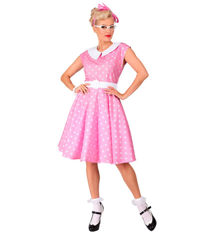 Widmann SRL Rock-'n- roll  fashion jurk roze 50s