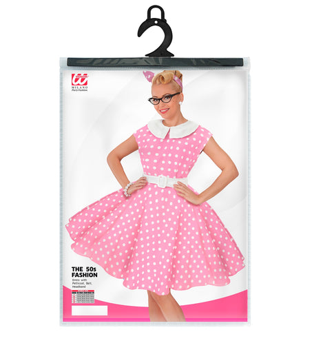 Widmann SRL Rock-'n- roll  fashion jurk roze 50s