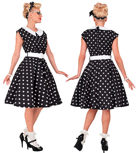 Widmann SRL Rock-'n-roll fashion jurk zwart