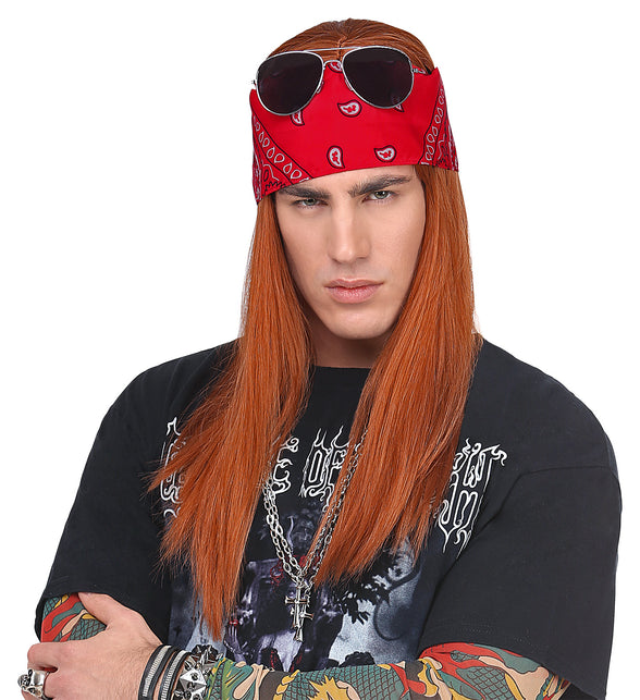 Widmann SRL Rockster pruik met Bandana en bril