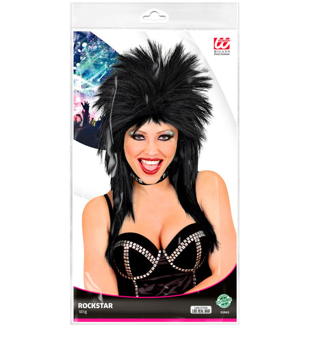 Widmann SRL Rockster pruik zwart punk