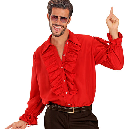 Widmann SRL Rode blouse met ruches