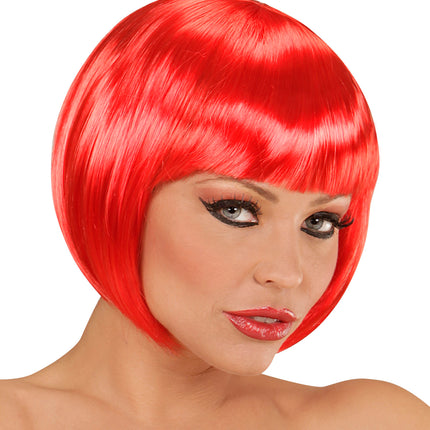 Widmann SRL Rode boblijn pruik dame