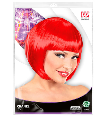 Widmann SRL Rode boblijn pruik dame