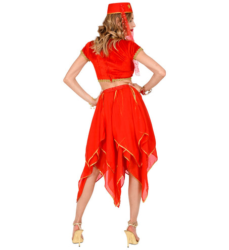 Widmann SRL Rode chiffon rok