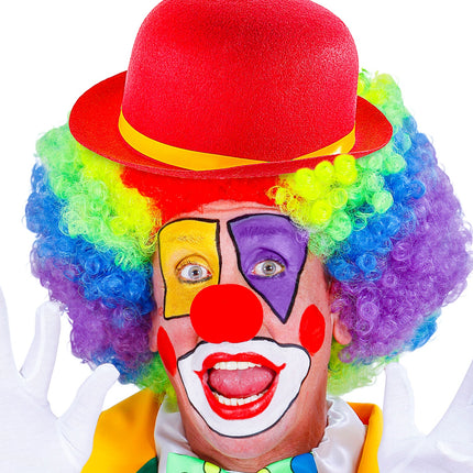 Widmann SRL Rode clownshoed met gele band