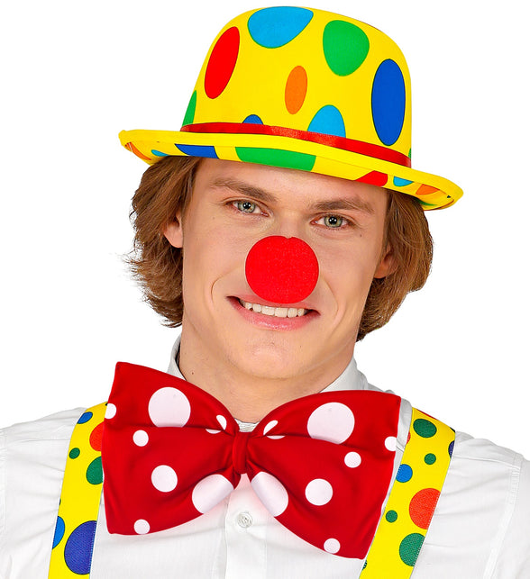 Widmann SRL Rode clownstrik met bollen