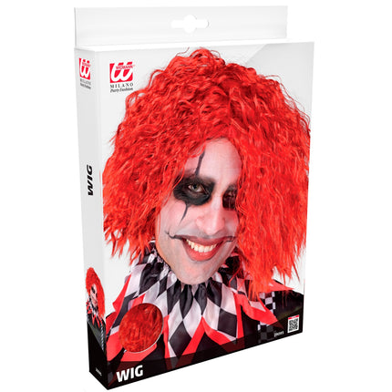 Widmann SRL Rode creepy clownspruik