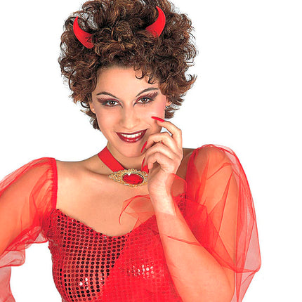 Widmann SRL Rode duivel hoorntjes diadeem