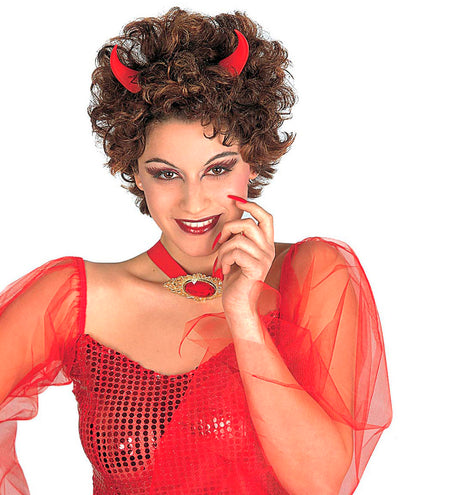 Widmann SRL Rode duivel hoorntjes diadeem