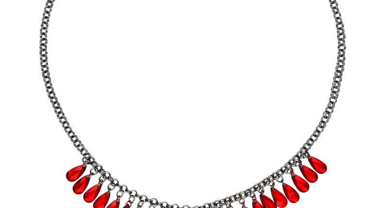 Widmann SRL Rode gothic ketting met kruis