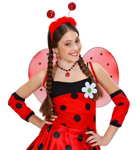 Widmann SRL Rode haarband met bollen Belly