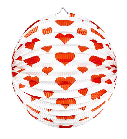 Widmann SRL Rode hart lampion decoratie voor Valentijn