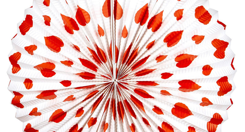 Widmann SRL Rode harten lampion deco voor trouwfeest