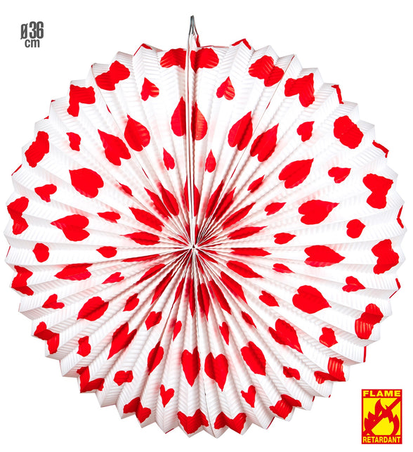 Widmann SRL Rode harten lampion deco voor trouwfeest