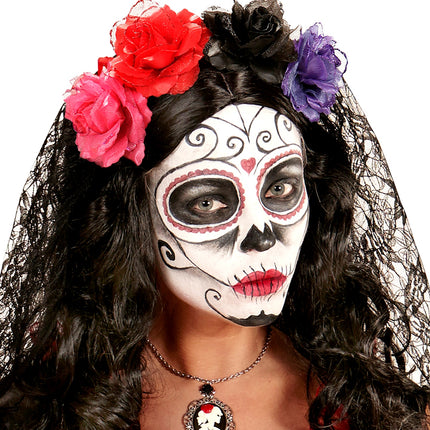 Widmann SRL Rode roos haarclip