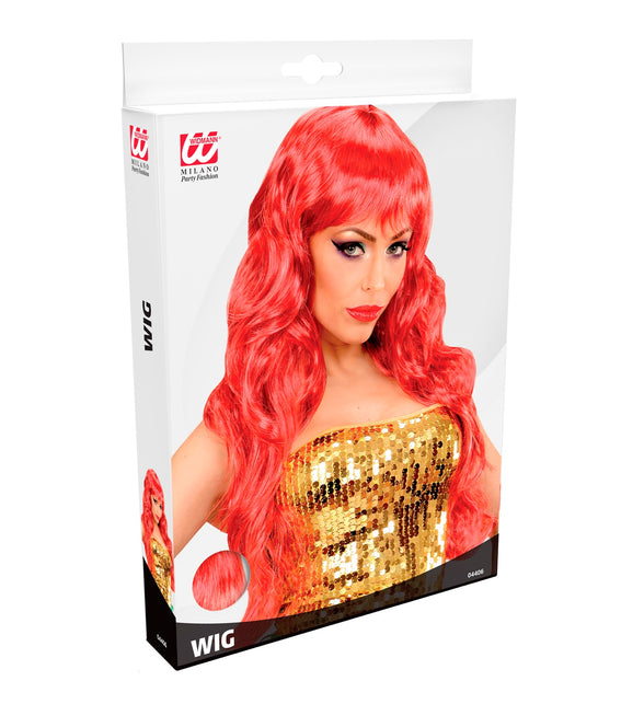 Widmann SRL Rode/oranje zeemeermin pruiken