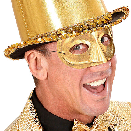 Widmann SRL Rond goud oogmasker masquerade