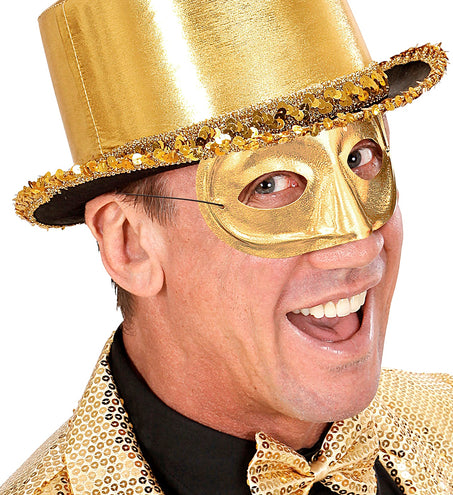 Widmann SRL Rond goud oogmasker masquerade