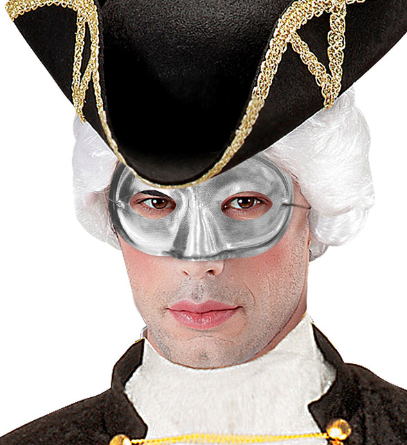 Widmann SRL Rond zilver oogmasker masquerade