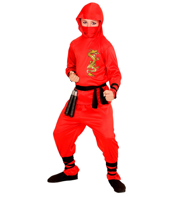 Widmann SRL Rood draak ninja pakken voor kids