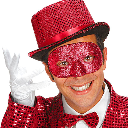 Widmann SRL Rood glitter oogmasker