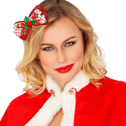 Widmann SRL Rood glitterstrikje kerstmis