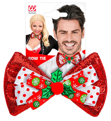 Widmann SRL Rood glitterstrikje kerstmis