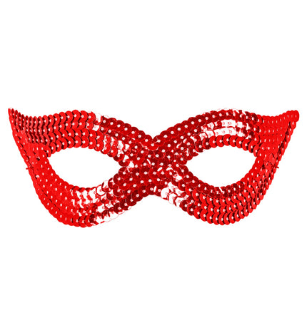 Widmann SRL Rood oogmasker pailletten
