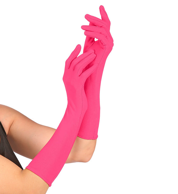 Widmann SRL Roze handschoenen neon lang