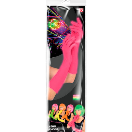 Widmann SRL Roze handschoenen neon lang