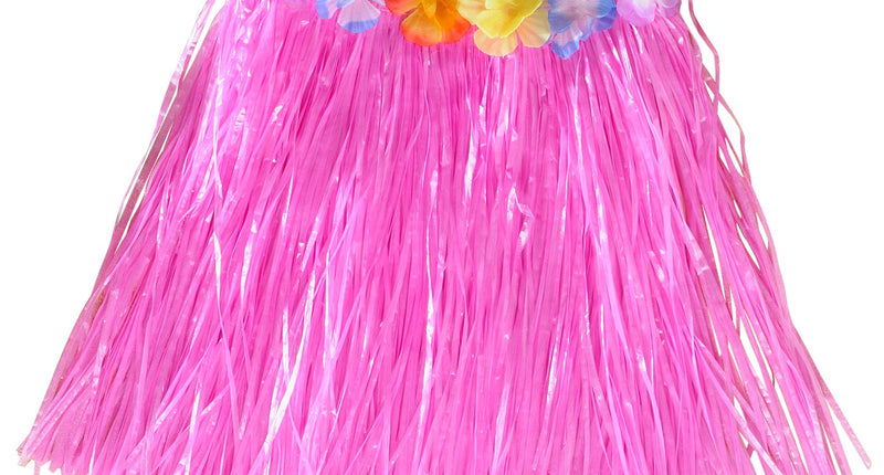 Widmann SRL Roze Hawaiirokje met bloemenriem kind